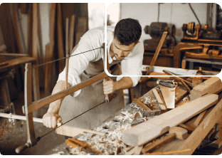 Man with saw