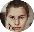 Girl with freckles