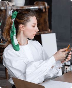 Girl with ponytail