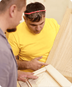 Man fix wooden furniture